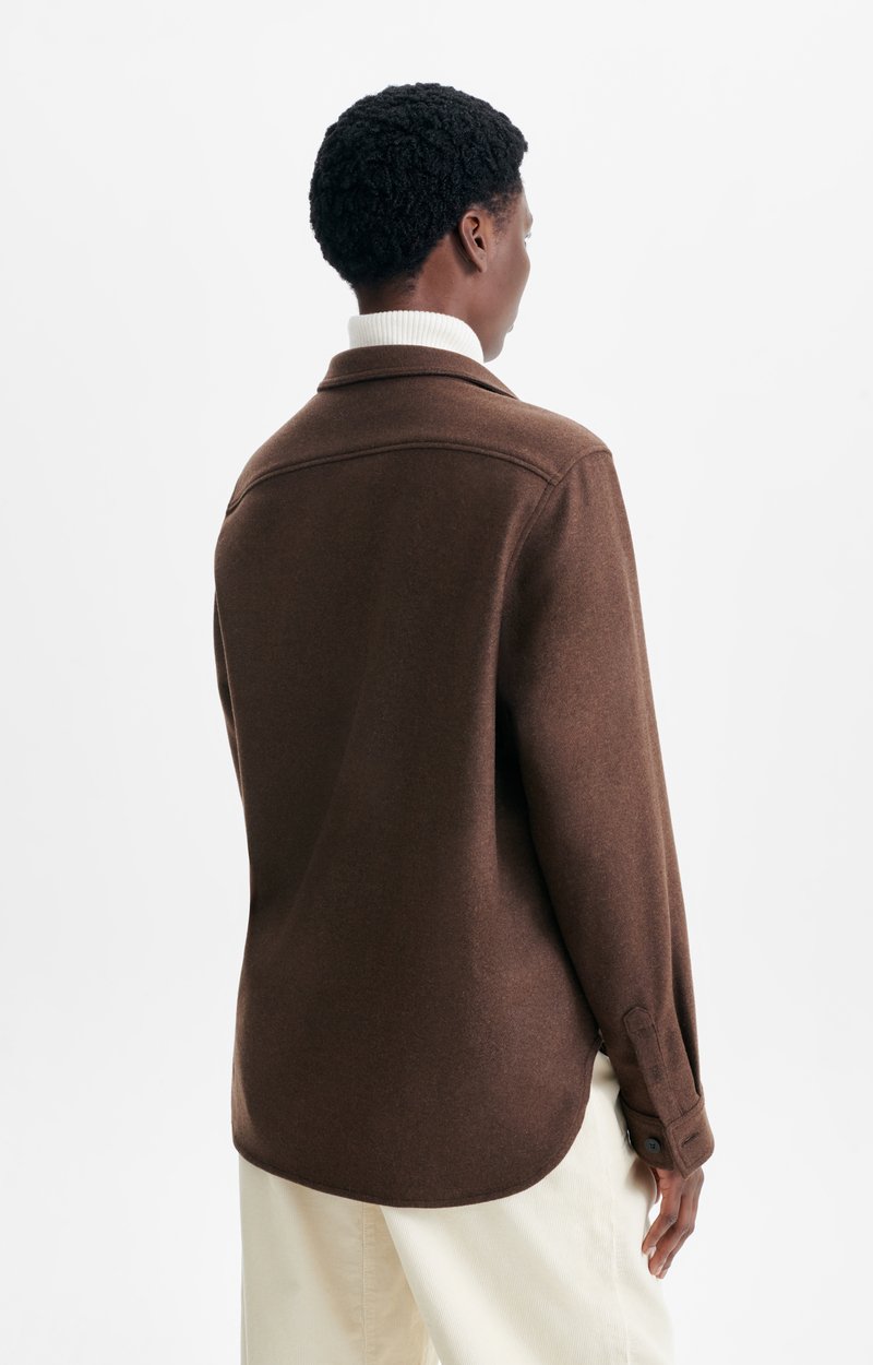 Demo Shirt Wool-blend shirt, straight cut Classic Brown Vanessa Bruno