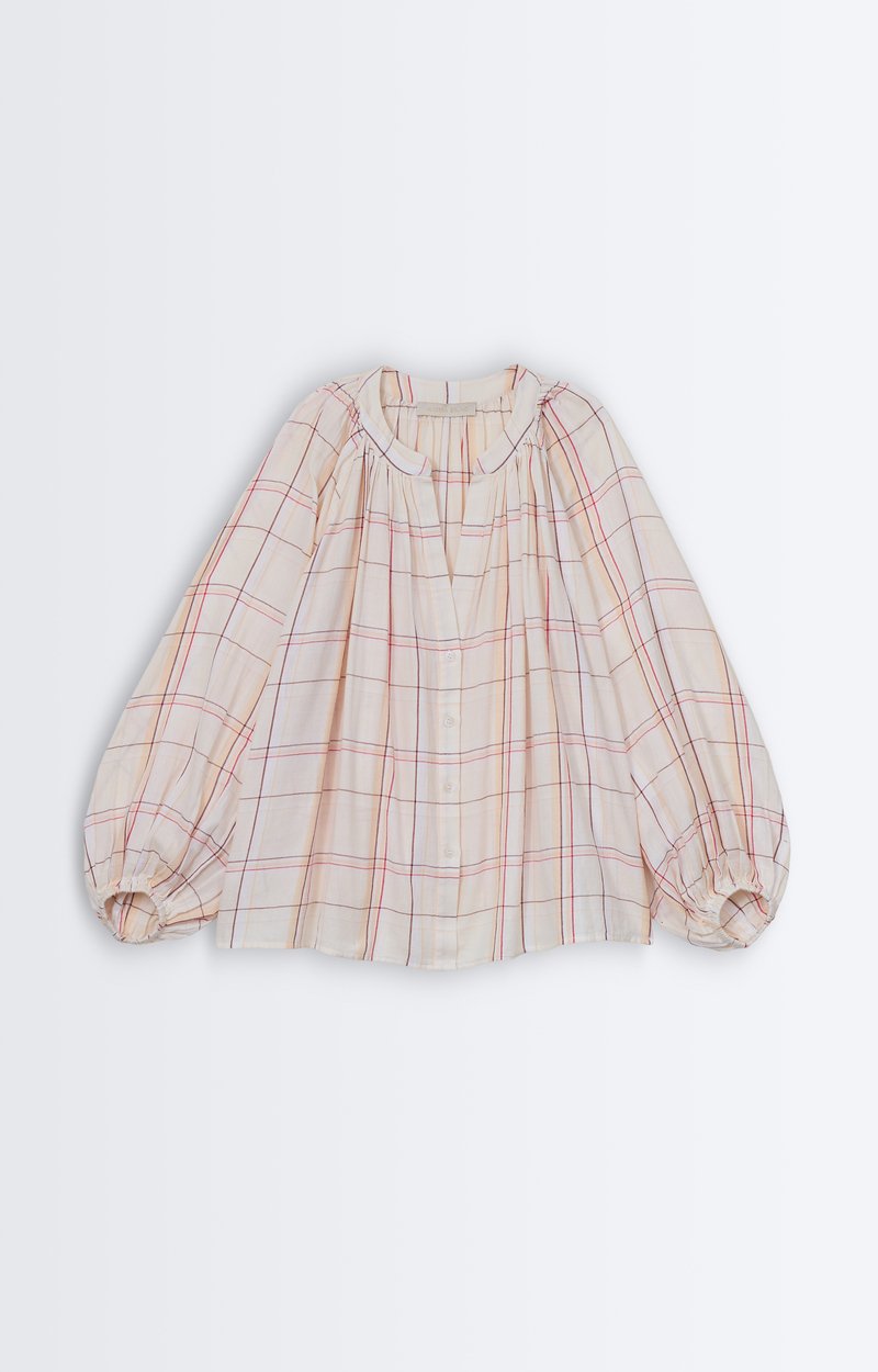 Edme Blouse Cotton check blouse ECRU Vanessa Bruno