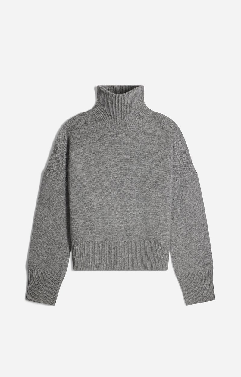 Malo Sweater Cashmere roll-neck jumper Tweed grey Vanessa Bruno