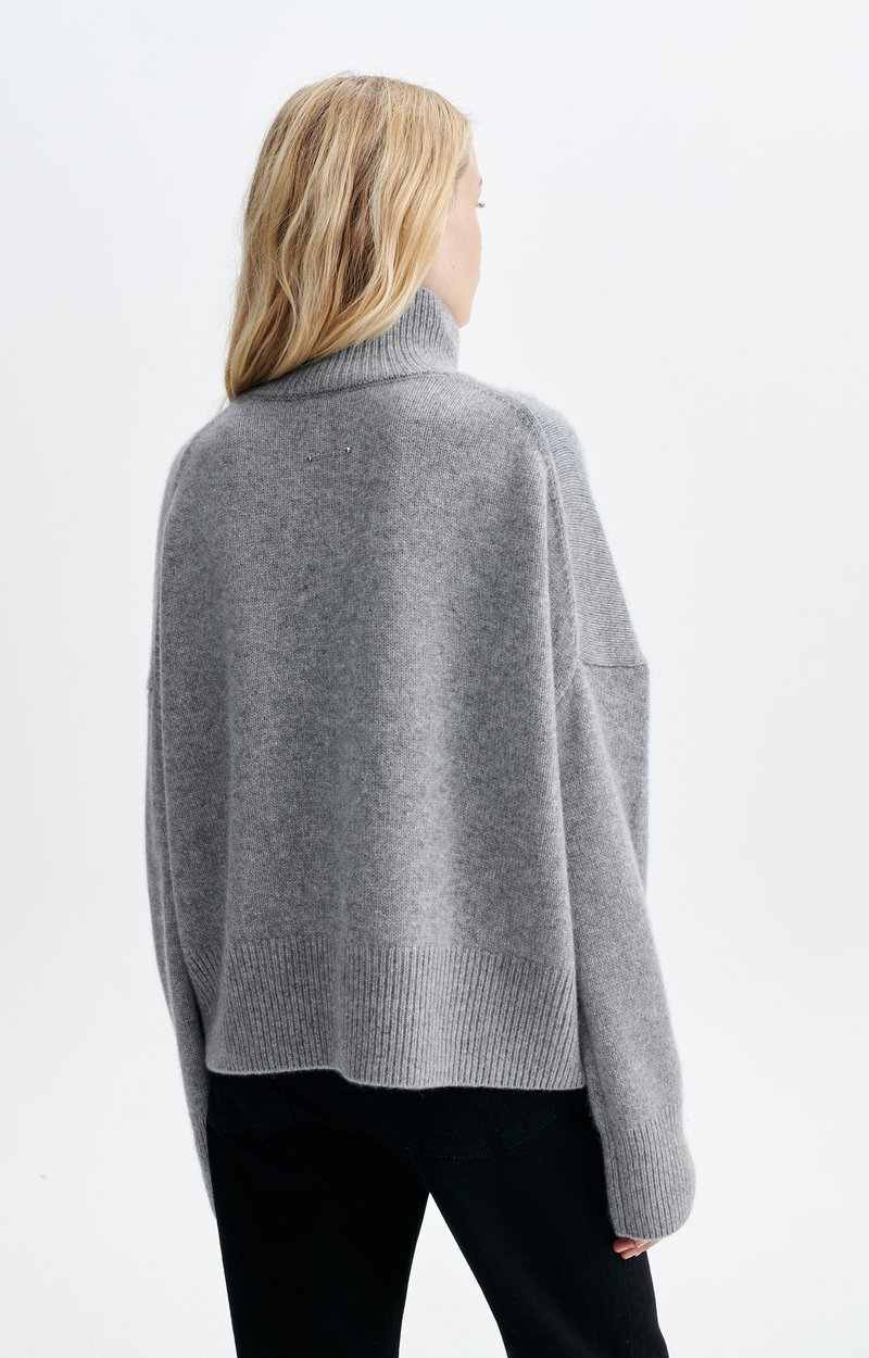 Malo Sweater Cashmere roll-neck jumper Tweed grey Vanessa Bruno