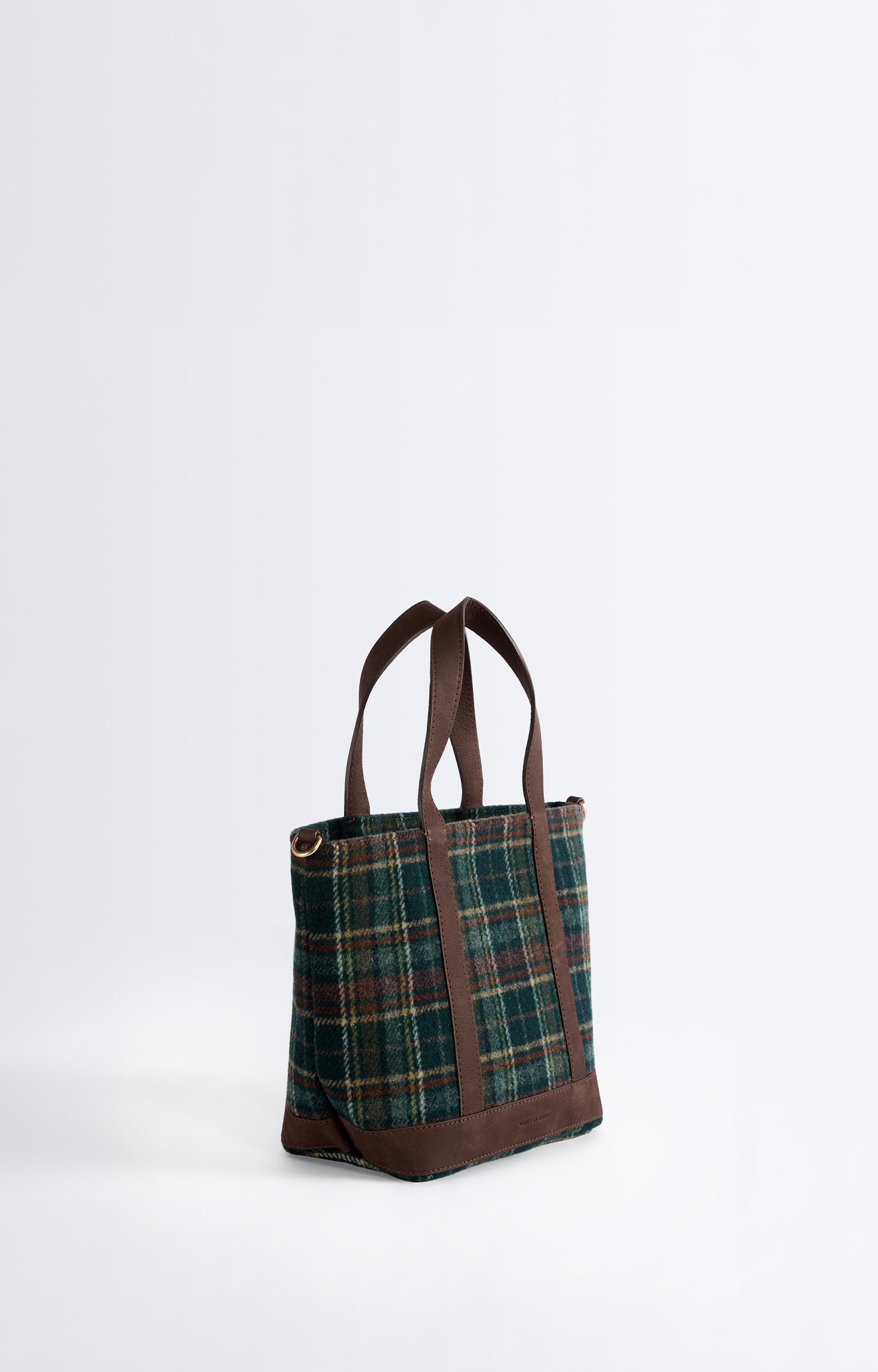 Tartan S Zipped Cabas Tote Cabas in tartan fabric, removable strap Green Vanessa Bruno