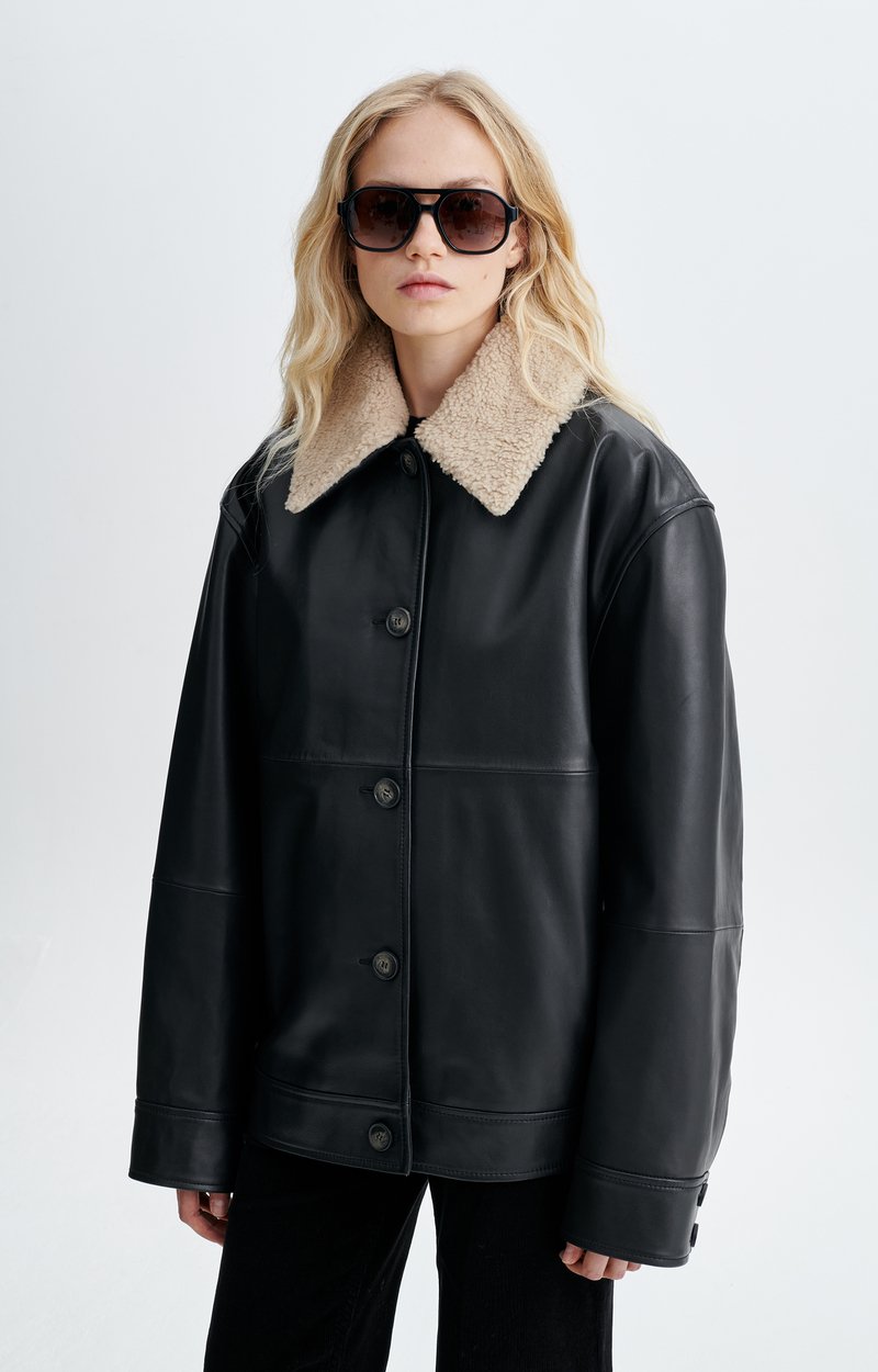 Hylan Jacket Lambskin leather jacket Black Vanessa Bruno