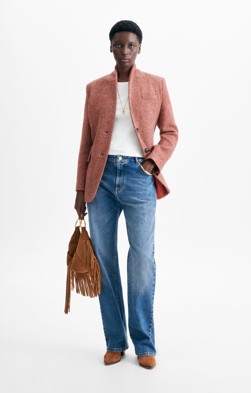 Jovanka Jacket Straight wool-blend jacket CHERRY/MULTICO Vanessa Bruno