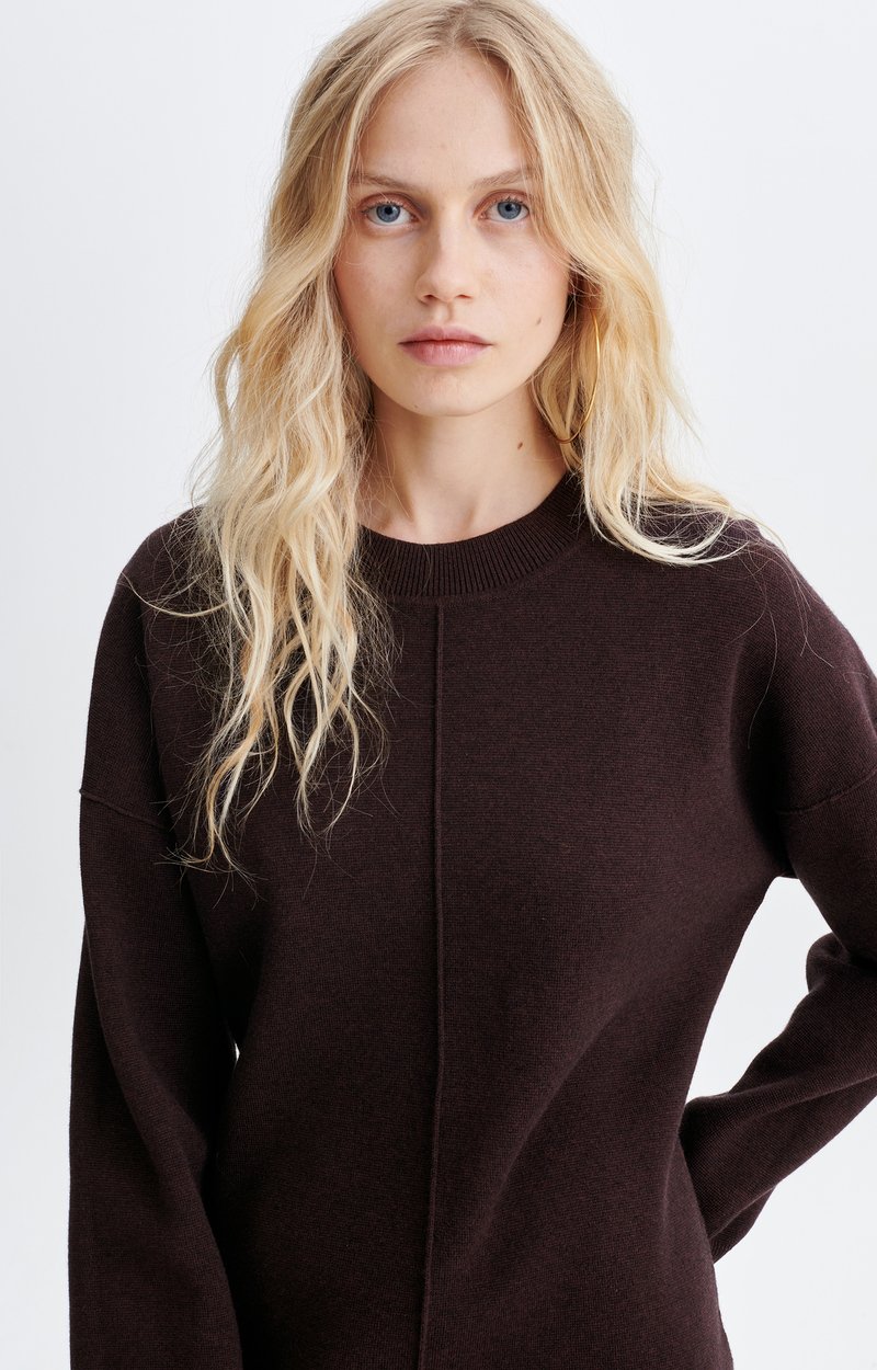 Hyacinthe Dress Short knit dress in wool and cotton CHOCOLATE Vanessa Bruno