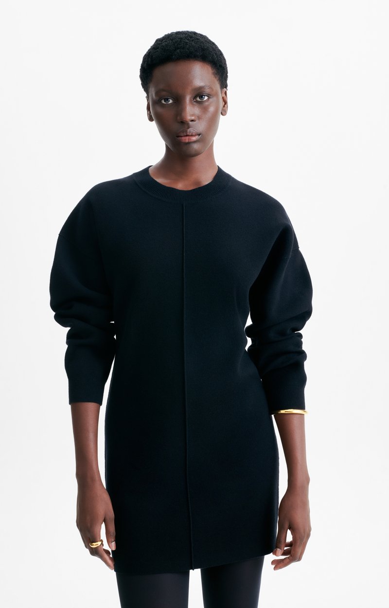 Hyacinthe Dress Short knit dress in wool and cotton Black Vanessa Bruno