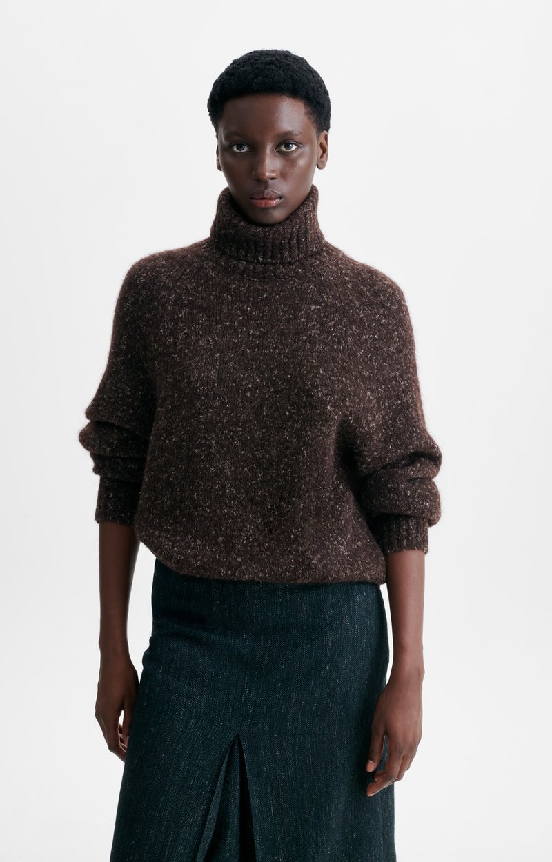 Hideki Sweater Brushed-knit roll-neck jumper CHOCOLATE Vanessa Bruno