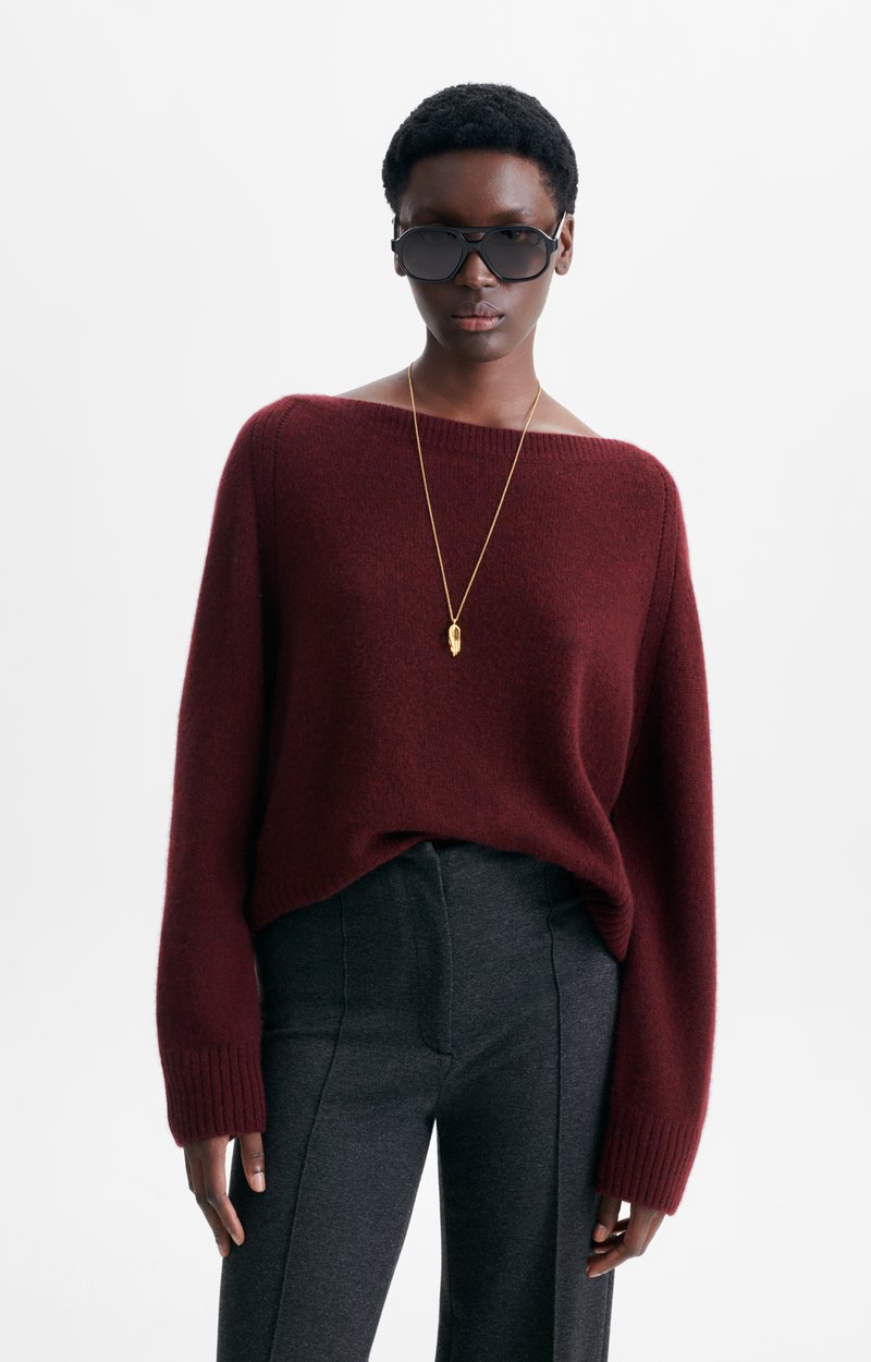 Hestia Sweater Cashmere boat-neck jumper BURGUNDY Vanessa Bruno