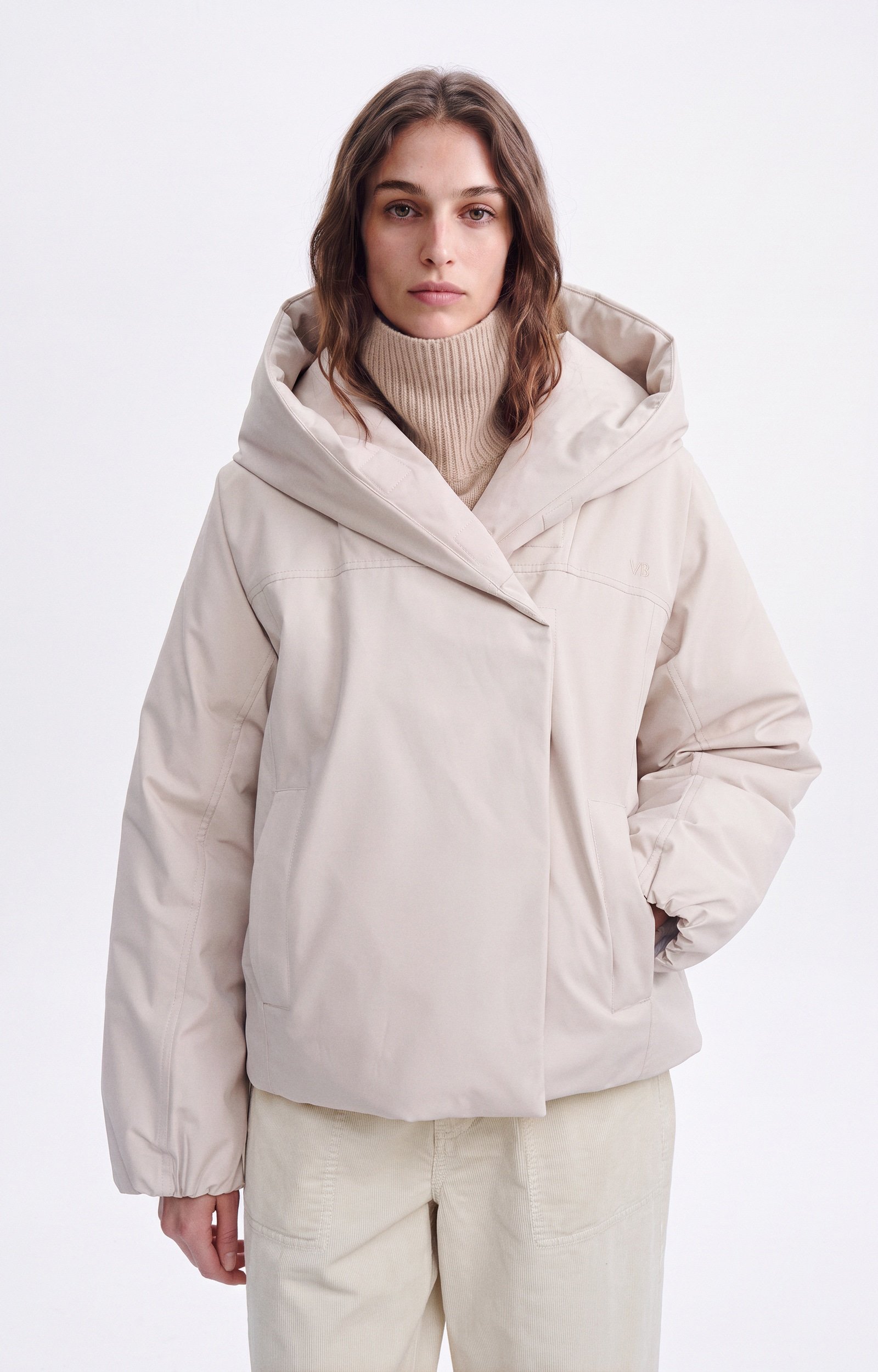Dansk Padded Jacket Short puffer jacket, oversized hood PEARL Vanessa Bruno