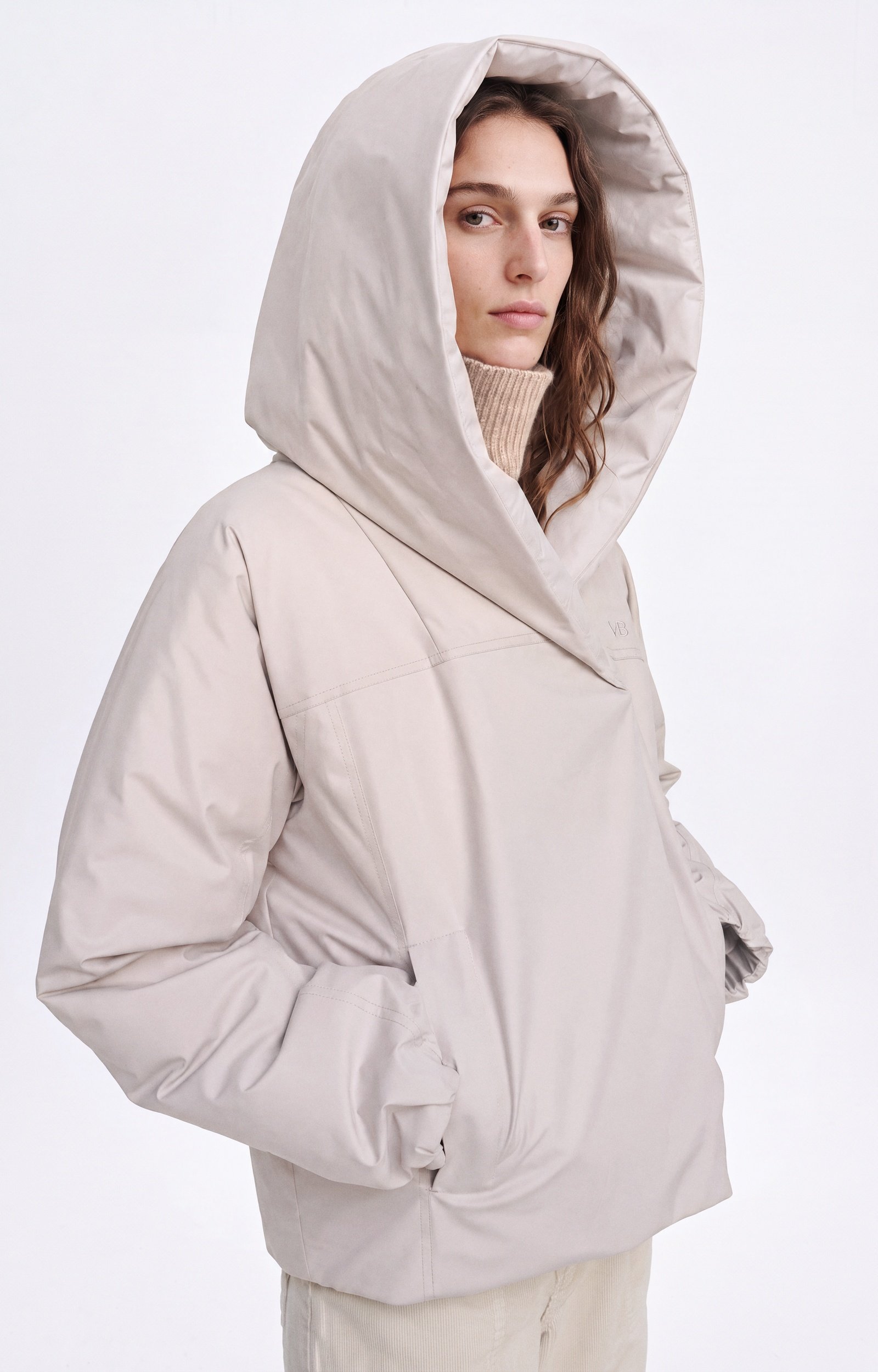 Dansk Padded Jacket Short puffer jacket, oversized hood PEARL Vanessa Bruno