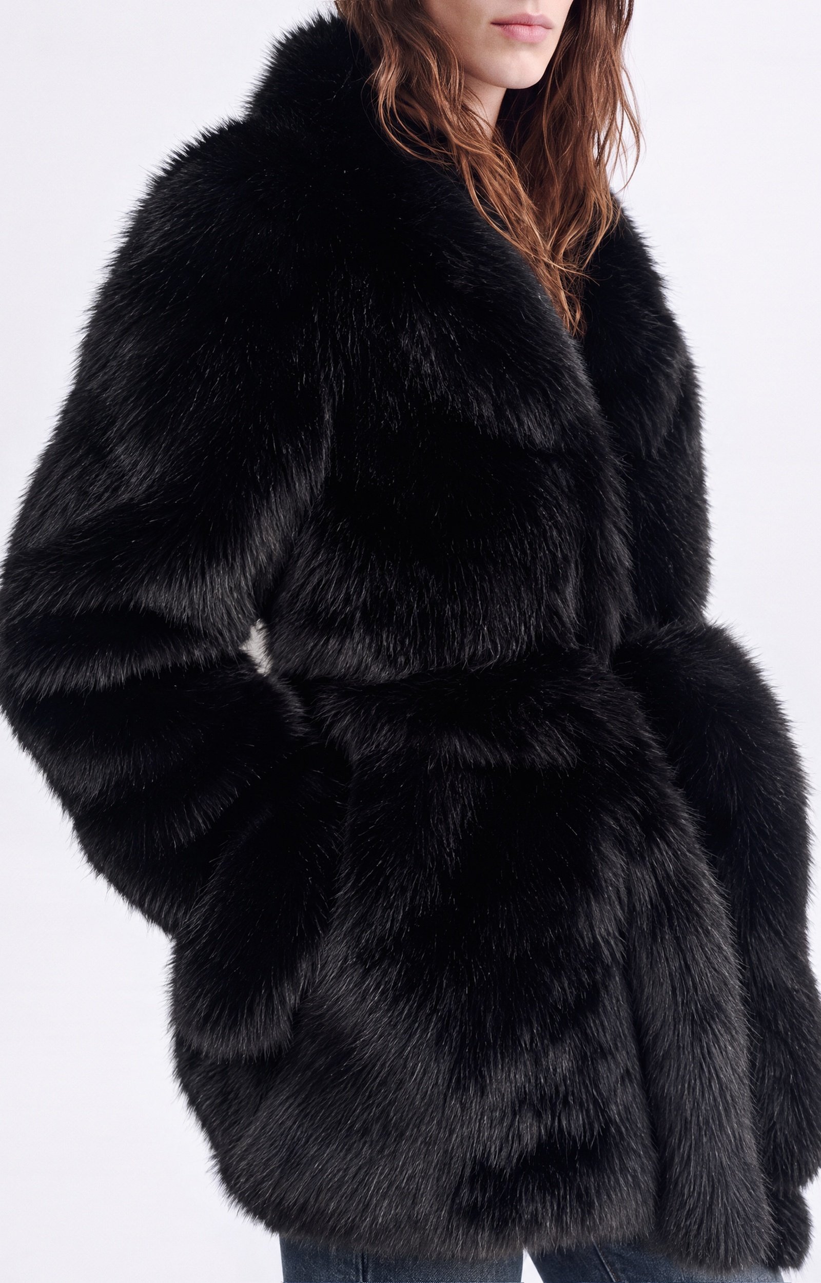 Grey Jacket Short fitted faux-fur jacket Black Vanessa Bruno