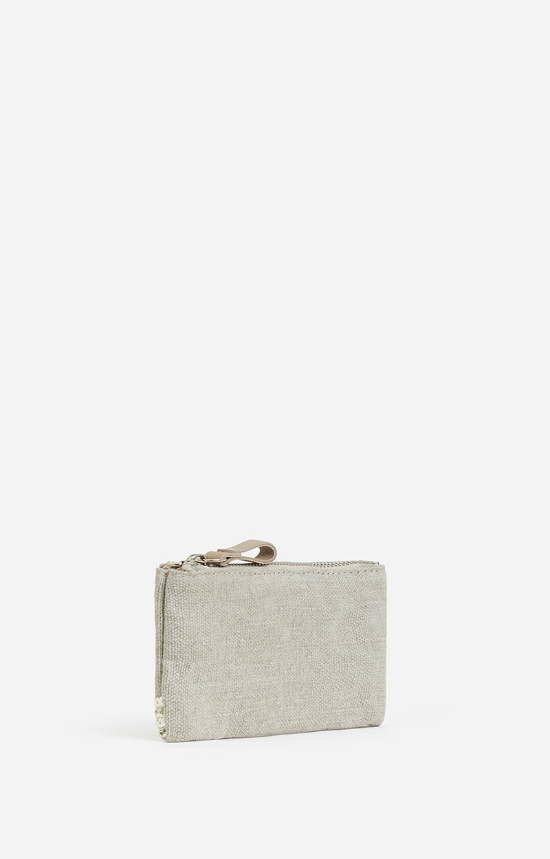 Petite Pochette Zipp&eacute;e En Lin En Lin & Paillettes VANESSA BRUNO