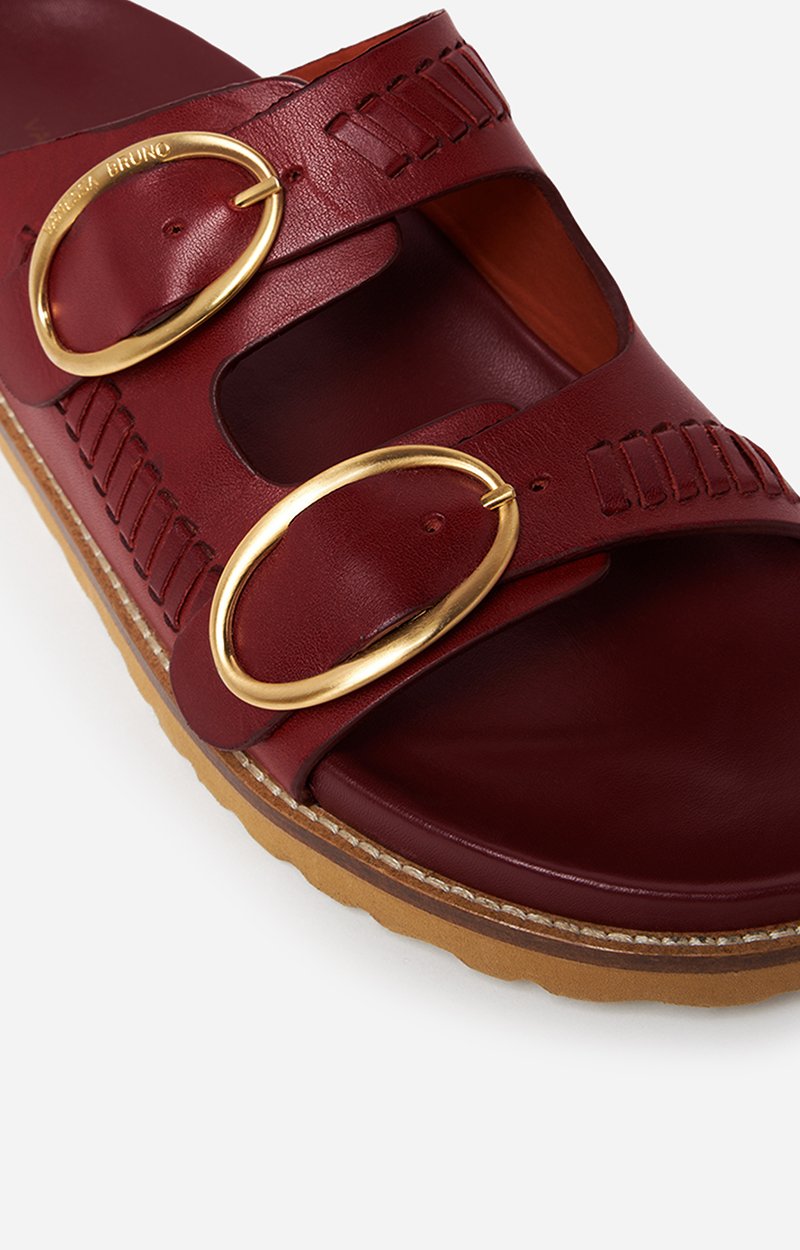 Sandales Fussbetts En Cuir &agrave; semelles plates VANESSA BRUNO