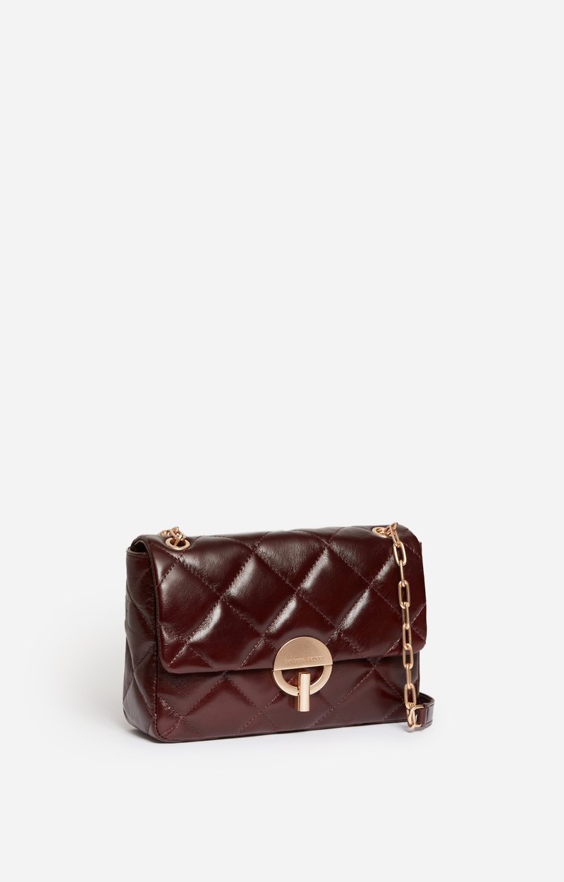 Grand Sac Moon En Cuir Craquel&eacute; Cuir craquel&eacute; matelass&eacute;, Made In Italie VANESSA BRUNO