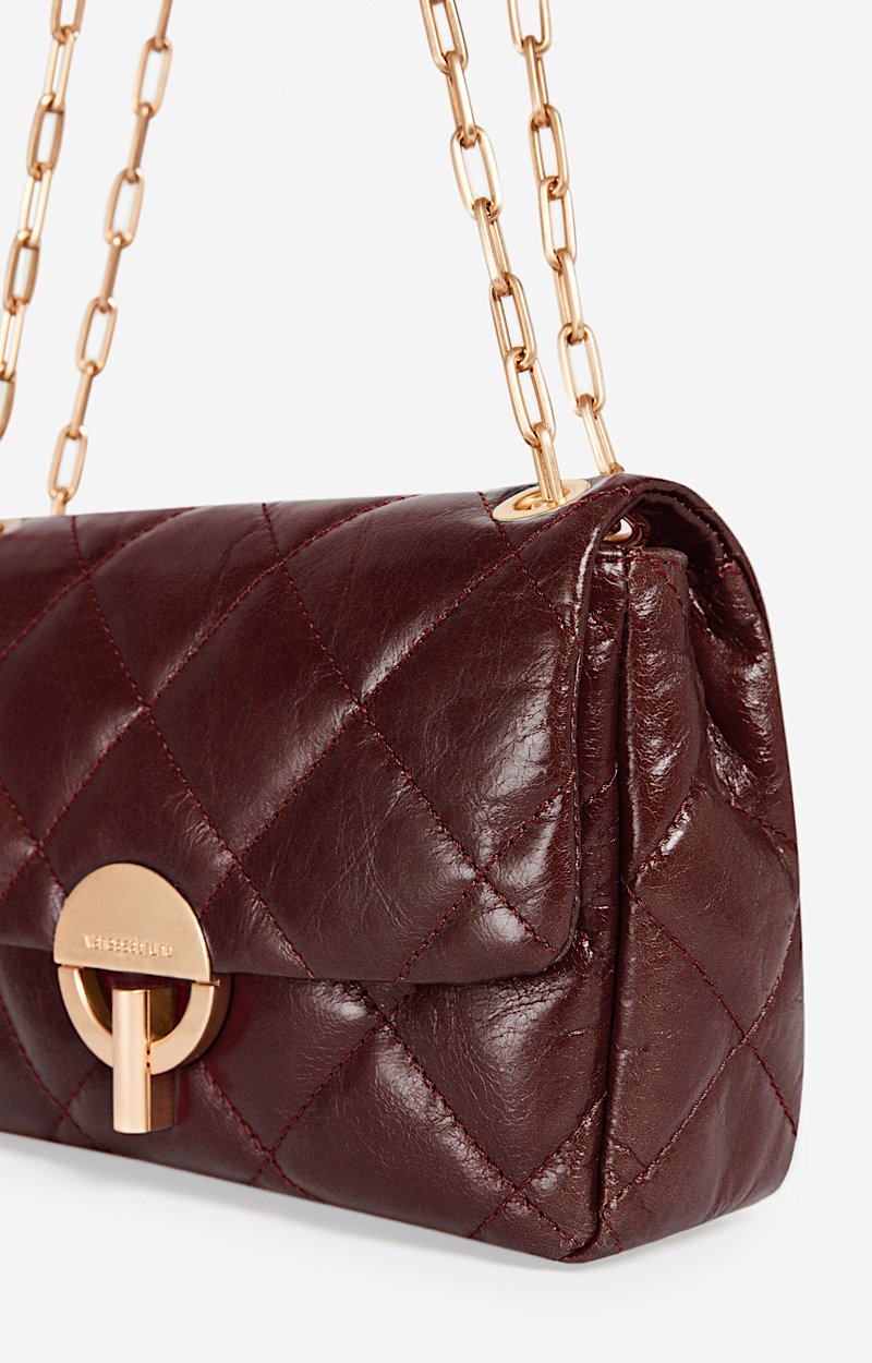 Grand Sac Moon En Cuir Craquel&eacute; Cuir craquel&eacute; matelass&eacute;, Made In Italie VANESSA BRUNO