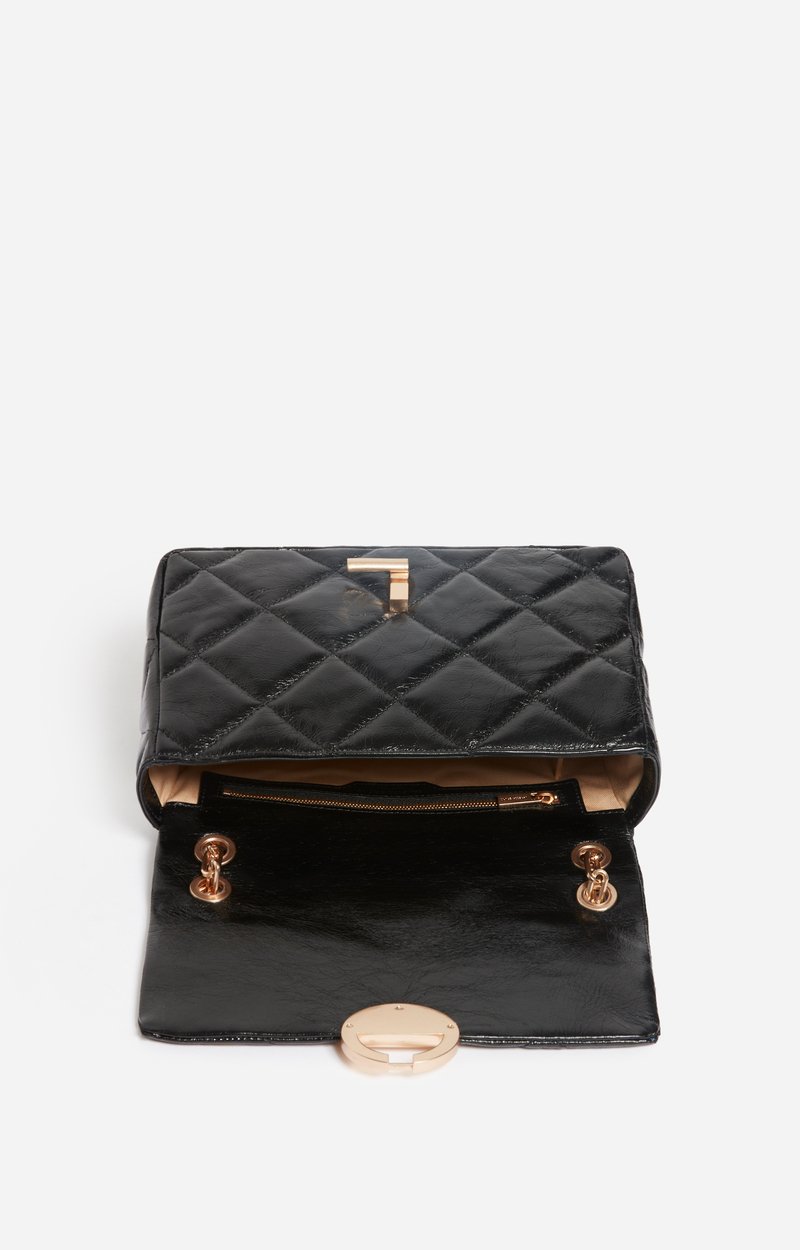 Grand Sac Moon En Cuir Craquel&eacute; Cuir craquel&eacute; matelass&eacute;, Made In Italie VANESSA BRUNO