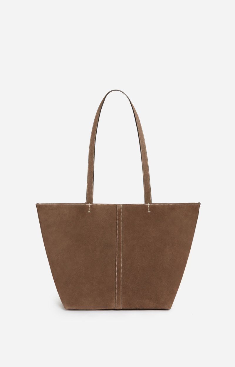 Petit Cabas Daily En Cuir Velours Cuir de Vachette, Made In Italie VANESSA BRUNO