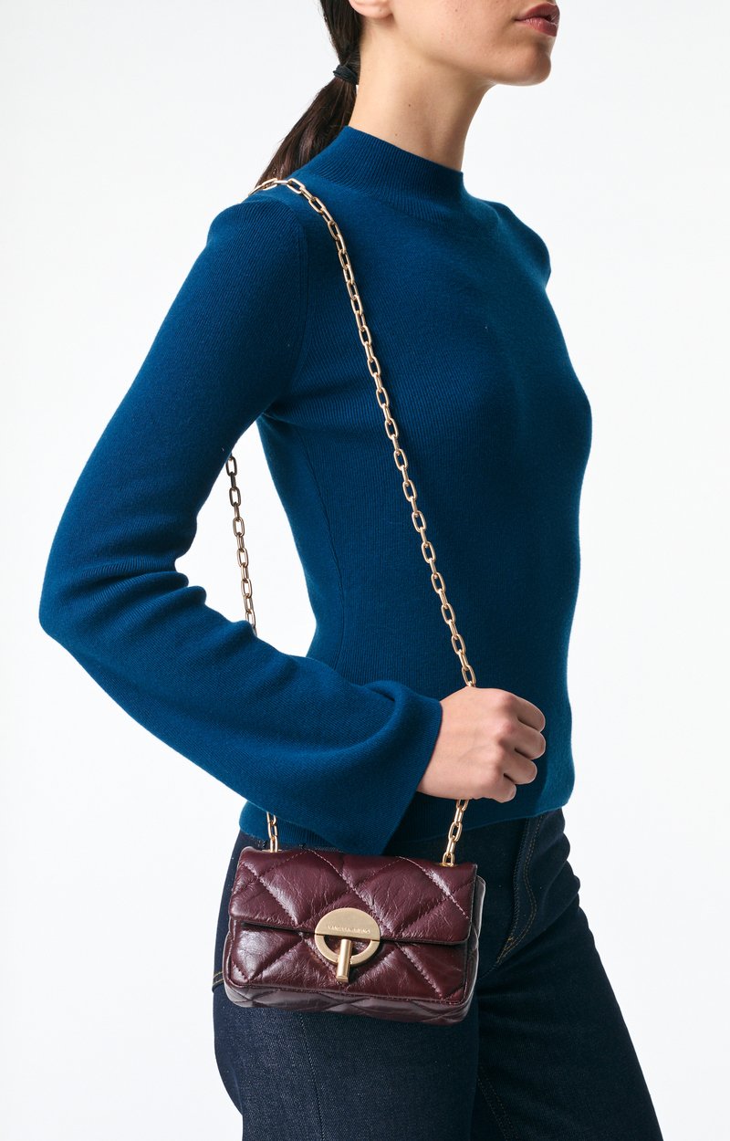Petit Sac Moon En Cuir Craquel&eacute; Cuir craquel&eacute;, fermoir dor&eacute;, Made In Italie VANESSA BRUNO