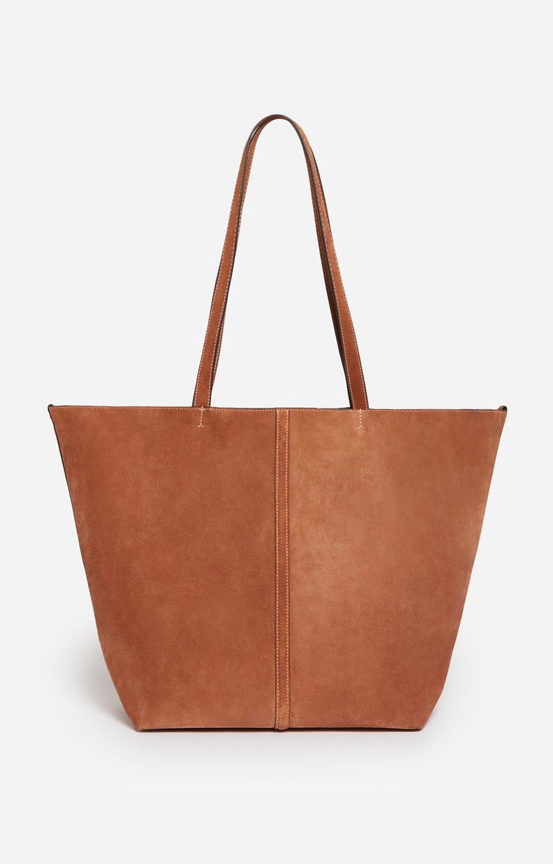 Grand Cabas Daily En Cuir Velours Cuir de Vachette, Made In Italie VANESSA BRUNO