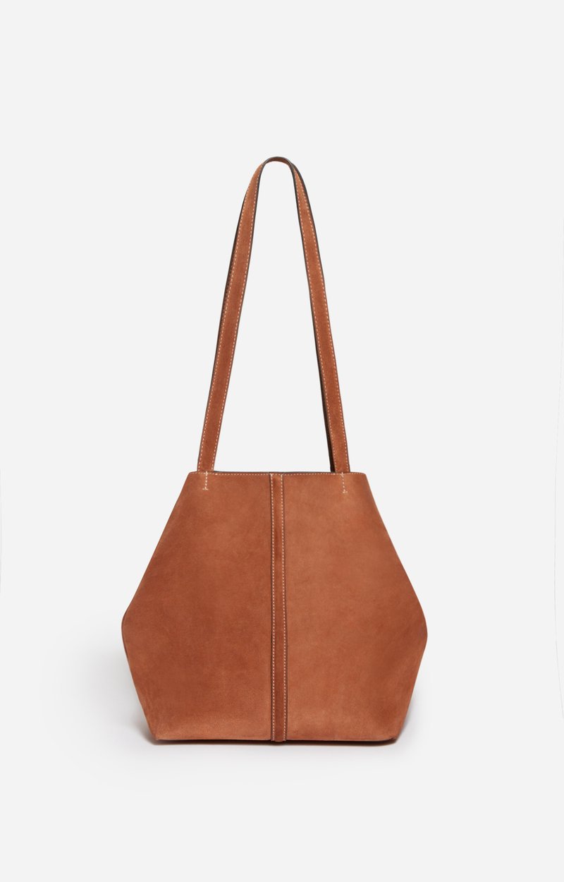 Petit Cabas Daily En Cuir Velours Cuir de Vachette, Made In Italie VANESSA BRUNO