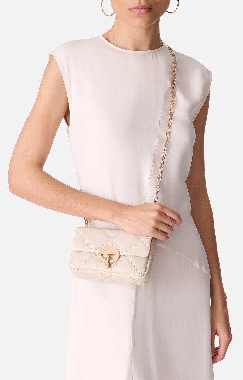 Petit Sac Moon En Cuir Craquel&eacute; Cuir craquel&eacute;, fermoir dor&eacute;, Made In Italie VANESSA BRUNO