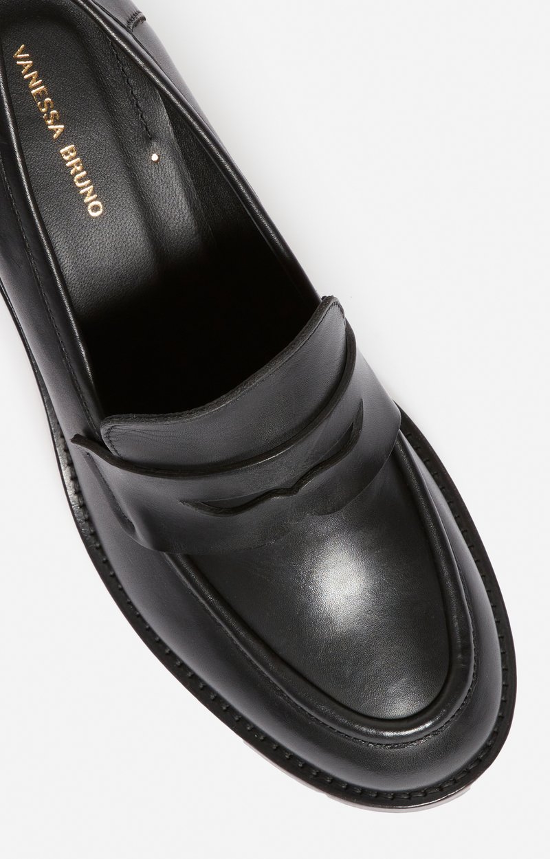 Mocassins &Agrave; Talon En Cuir Lisse Fabriqu&eacute; au Portugal VANESSA BRUNO