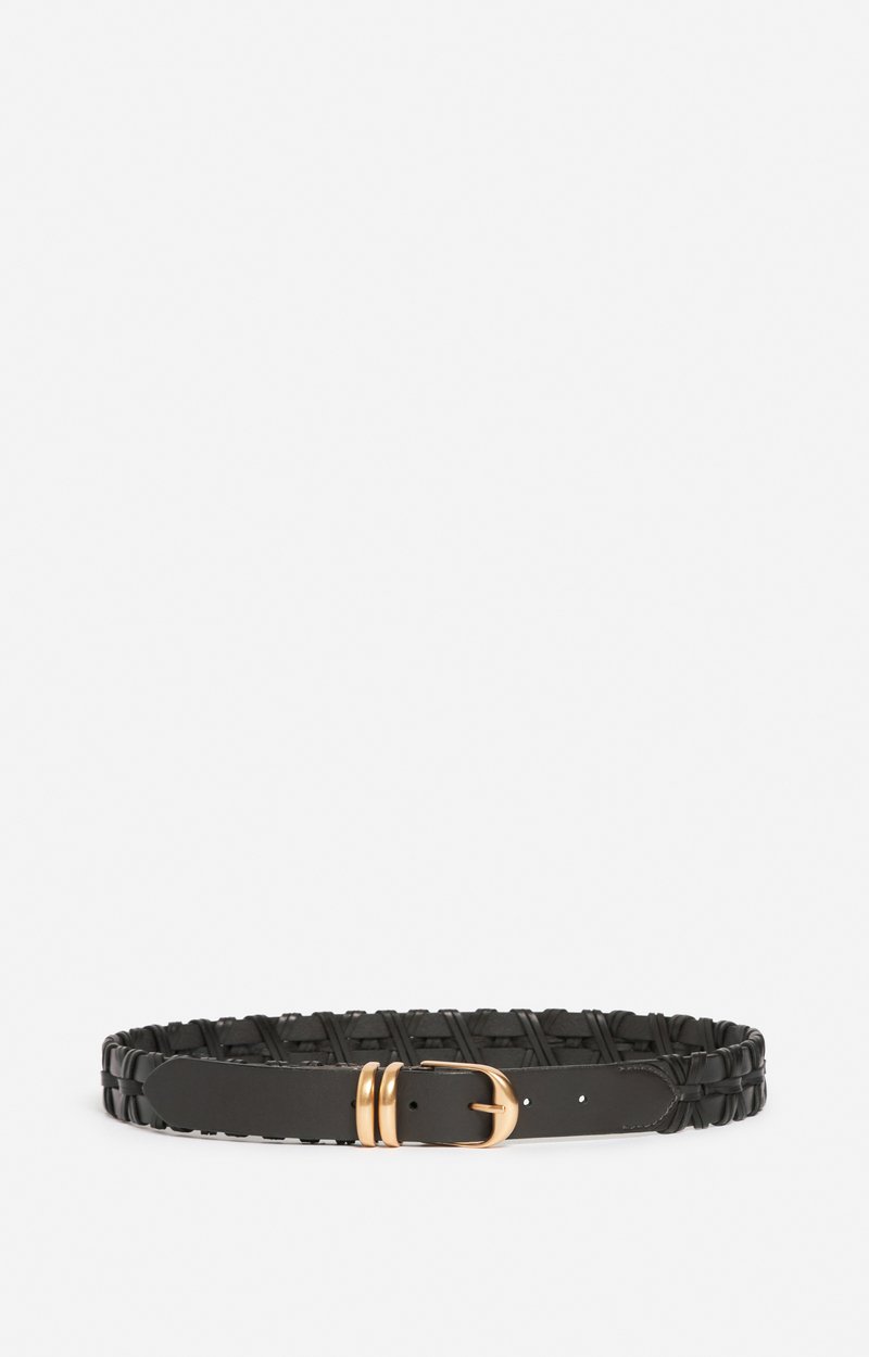 Ceinture Noire En Cuir Tress&eacute; 30Mm En cuir de vachette VANESSA BRUNO