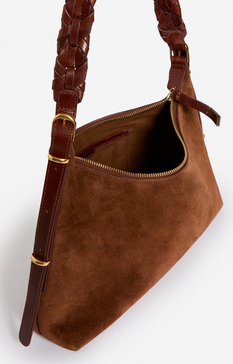 Petit Sac Hobo Jess En Cuir Velours En Cuir De Vachette, Fabriqu&eacute; En Italie VANESSA BRUNO