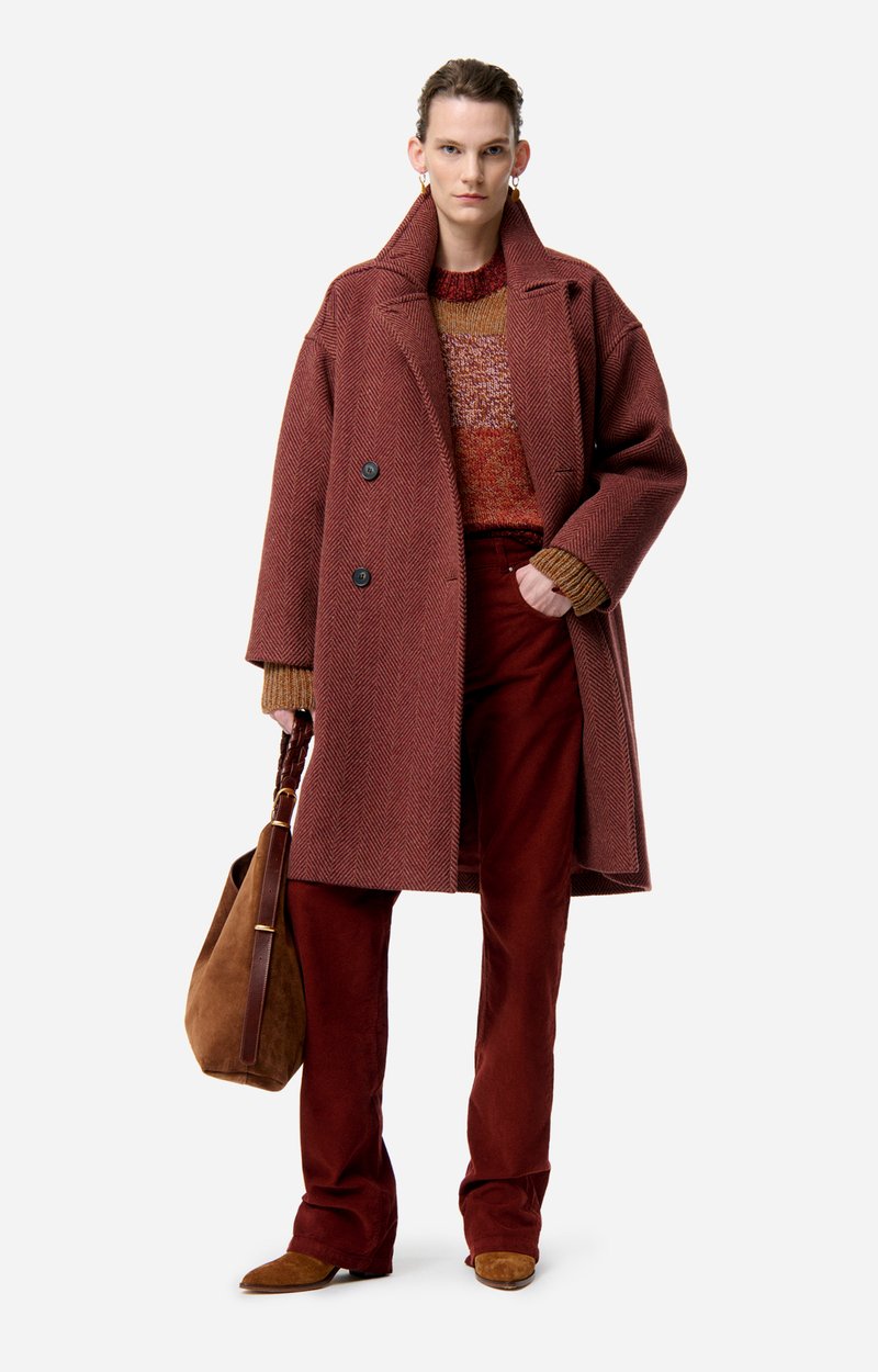 Manteau Flo En laine m&eacute;lang&eacute;e VANESSA BRUNO