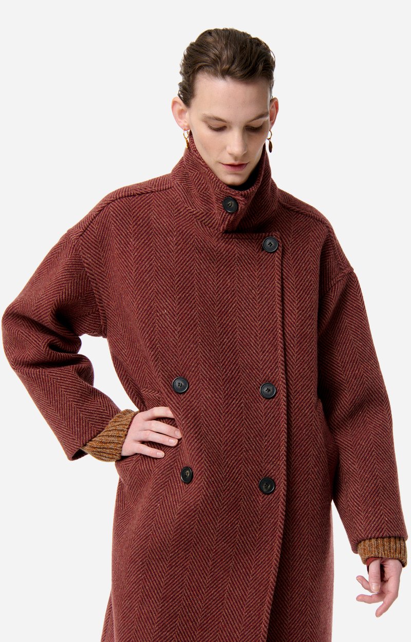 Manteau Flo En laine m&eacute;lang&eacute;e VANESSA BRUNO