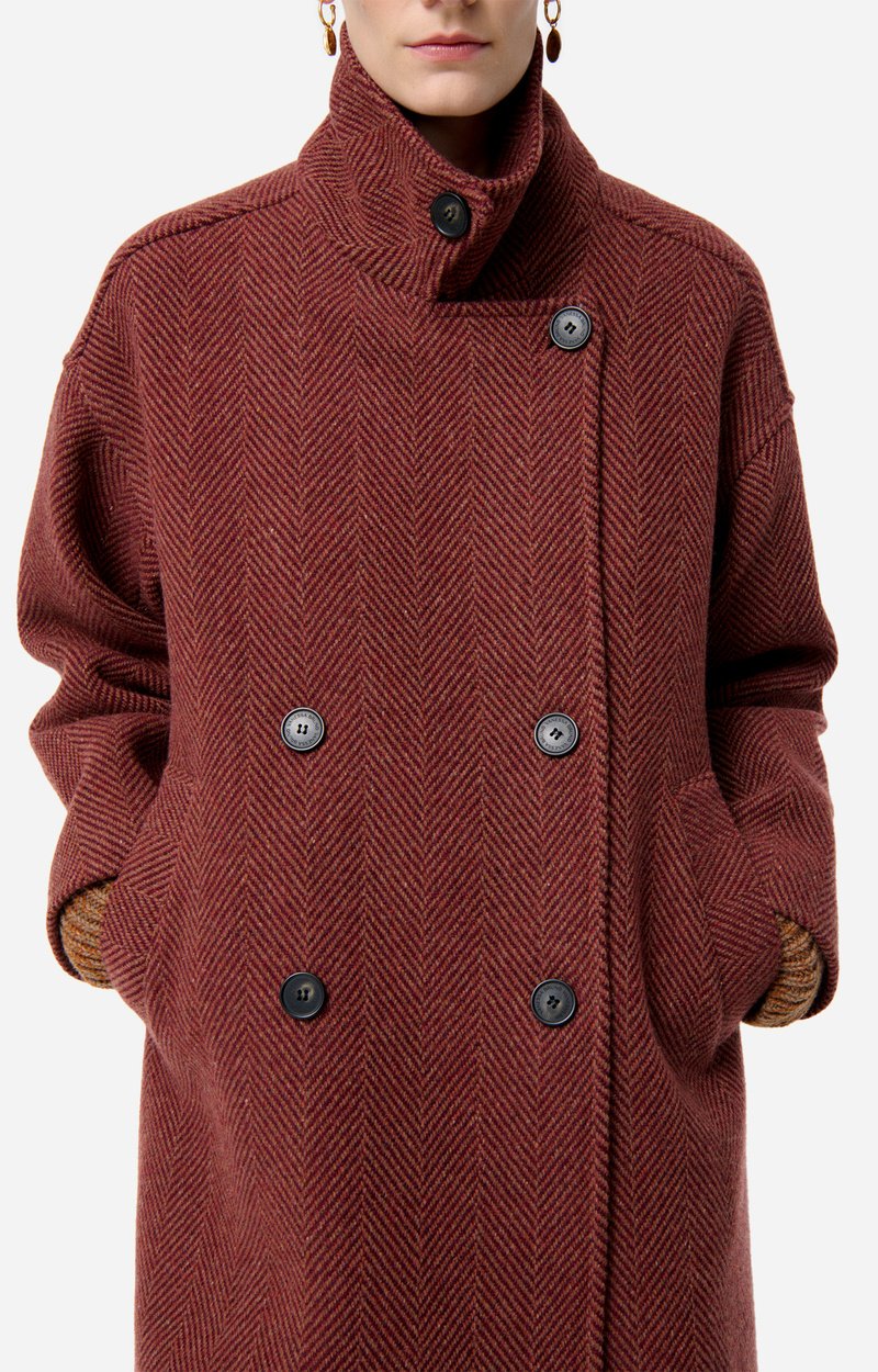 Manteau Flo En laine m&eacute;lang&eacute;e VANESSA BRUNO