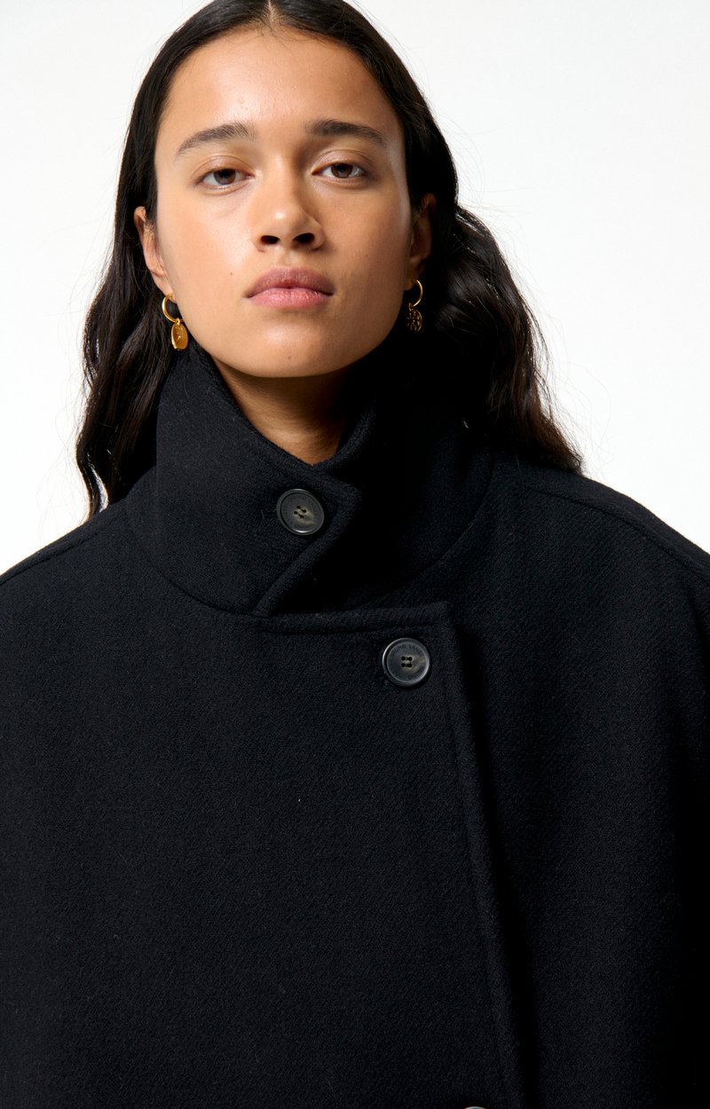 Manteau Flo En laine m&eacute;lang&eacute;e VANESSA BRUNO