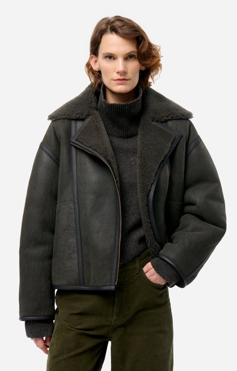 Manteau Boris Peau Lain&eacute;e 100% Cuir VANESSA BRUNO