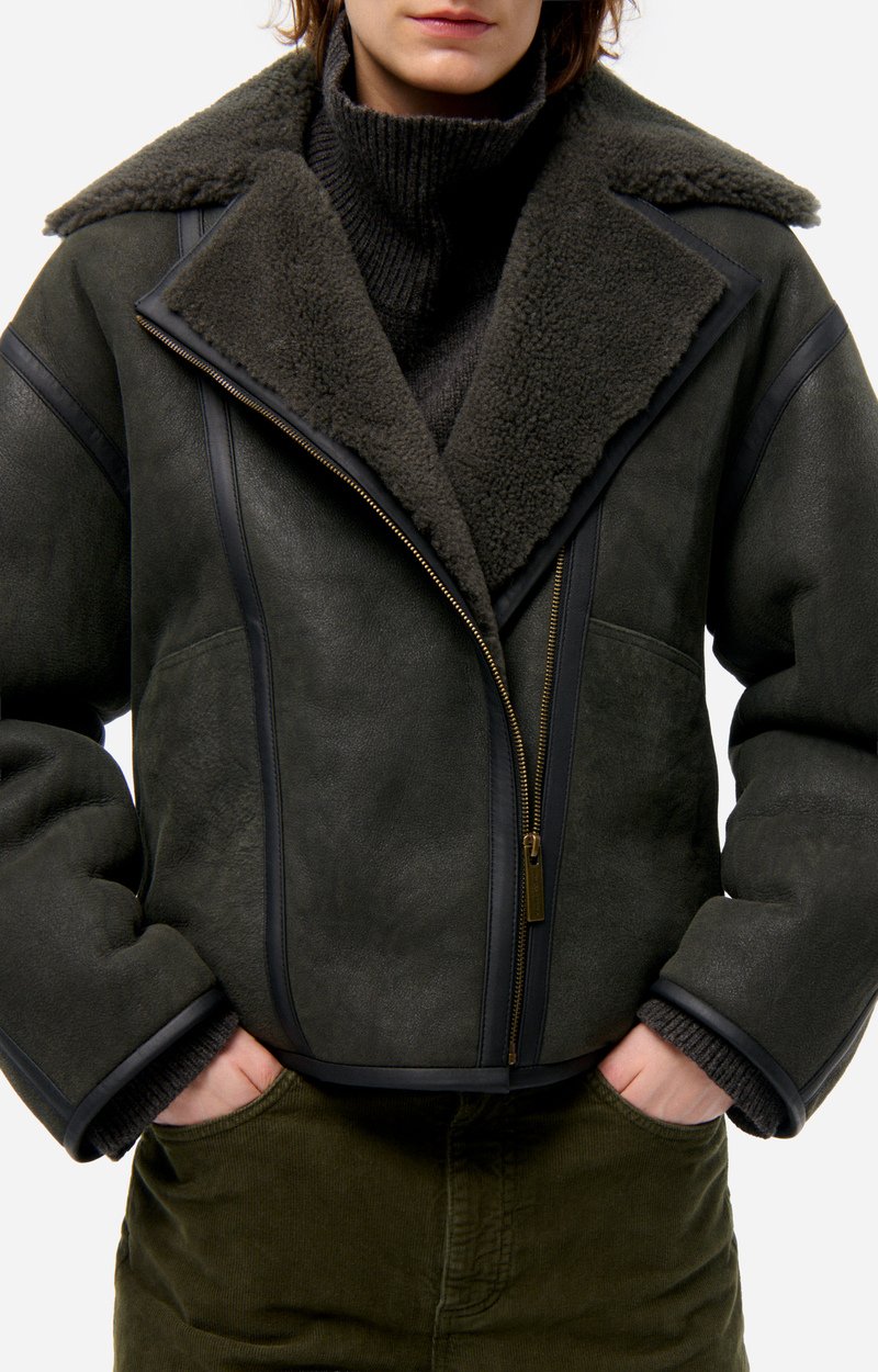 Manteau Boris Peau Lain&eacute;e 100% Cuir VANESSA BRUNO