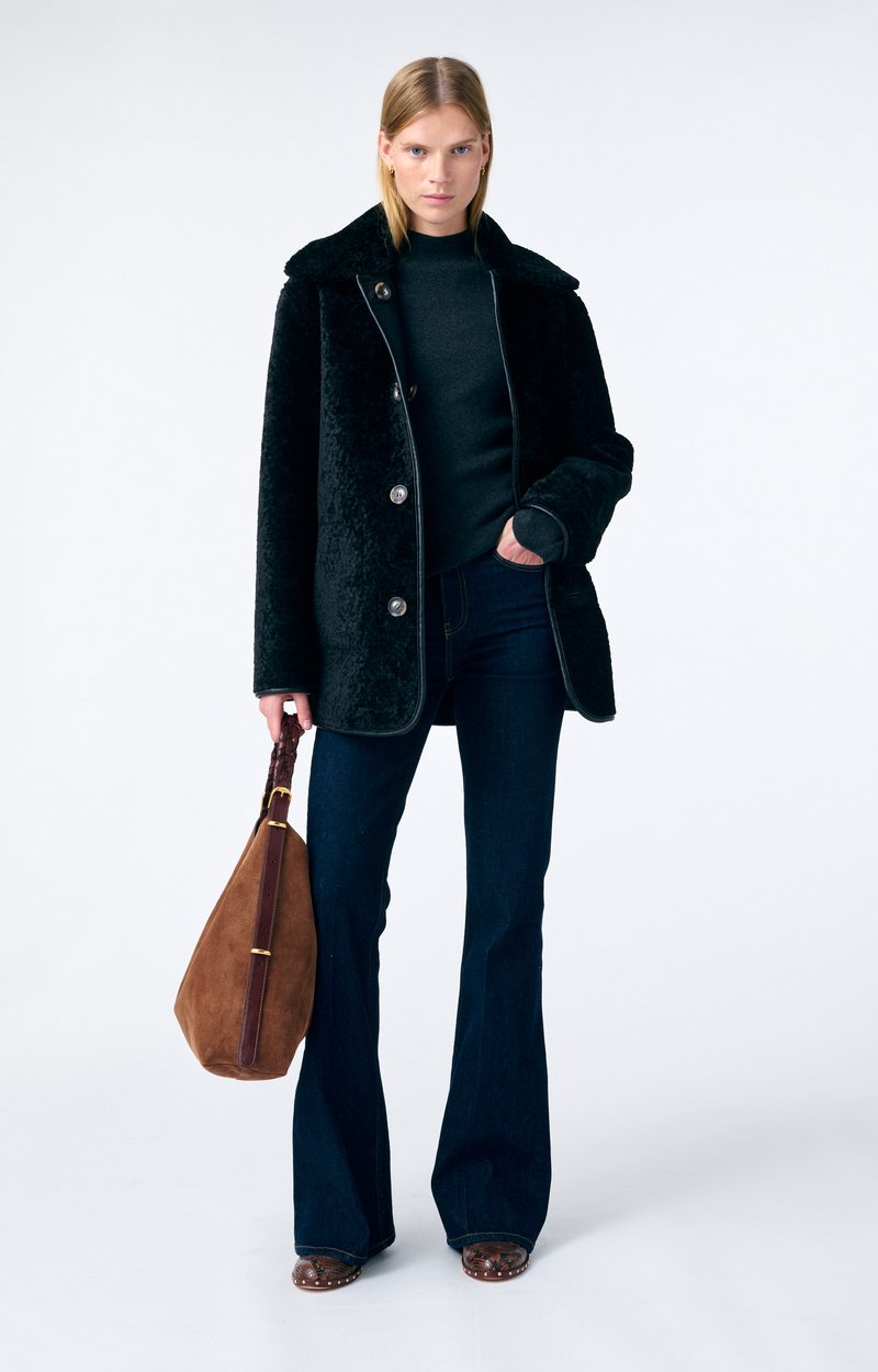 Manteau Fileas Effet Peau Lain&eacute; En Polyester Et Polyur&eacute;thane VANESSA BRUNO