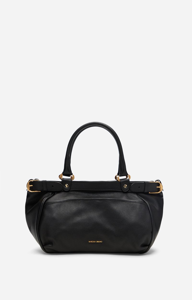 Petit Sac Lune En Cuir En Cuir De Vachette L&eacute;g&egrave;rement Grain&eacute; VANESSA BRUNO