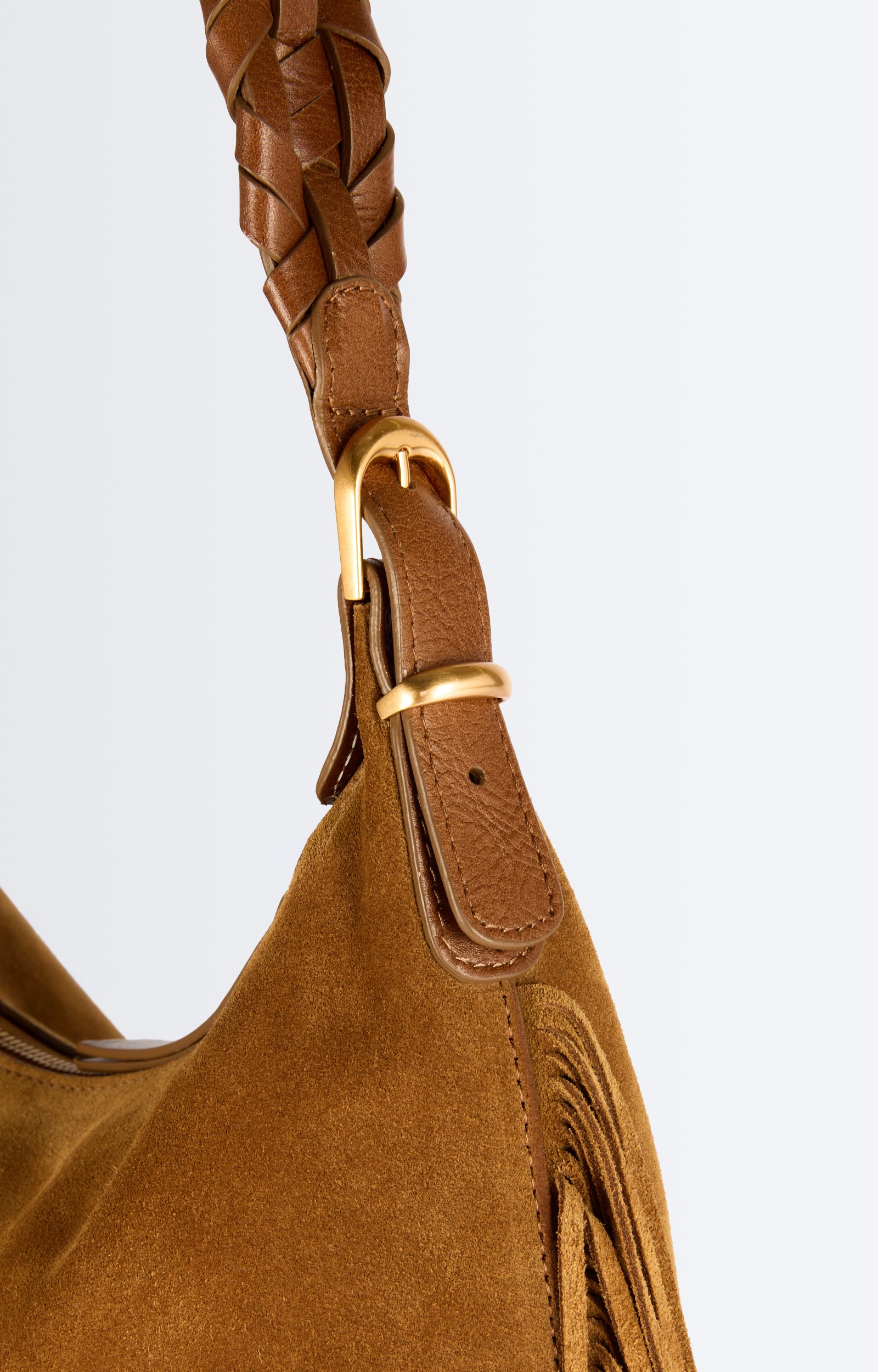 Petit Sac Hobo Jess En Cuir Velours En Cuir De Vachette, Fabriqu&eacute; En Italie VANESSA BRUNO