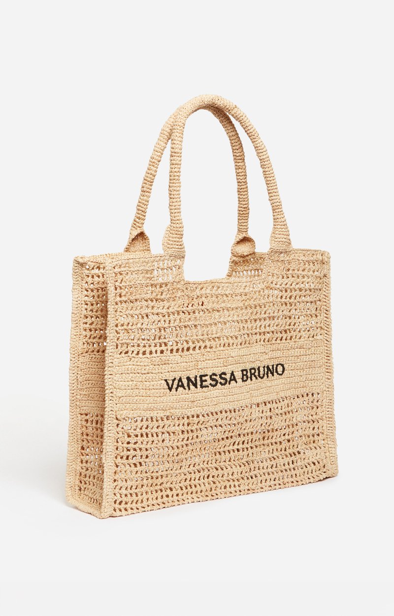Grand Panier Raphia Crochet&eacute; Fabriqu&eacute; &agrave; Madagascar VANESSA BRUNO