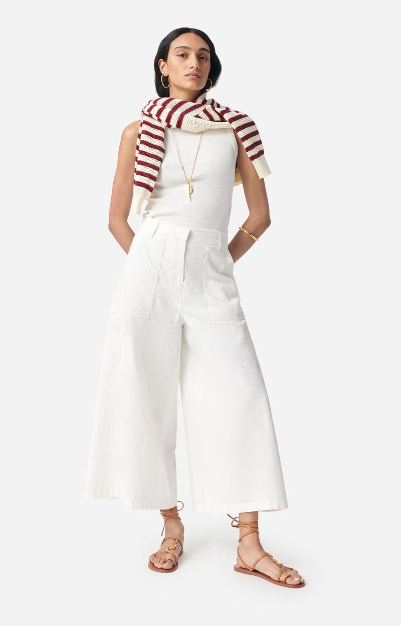 Pantalon Griffon En Coton et Lin M&eacute;lang&eacute; VANESSA BRUNO