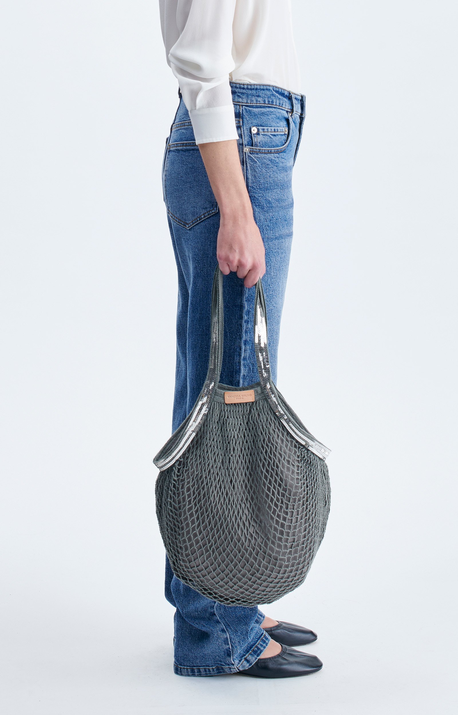 Sac Filet Coton biologique, Sequins, Doubl&eacute; VANESSA BRUNO