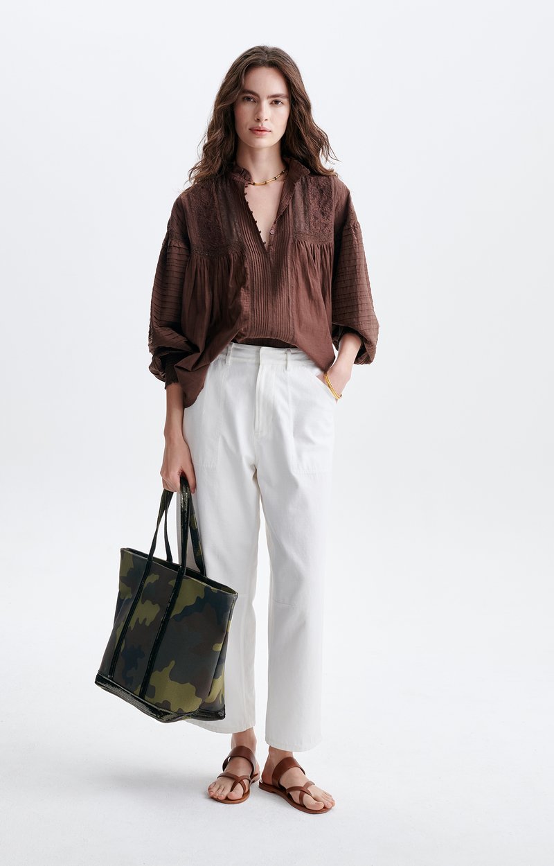 Blouse Brod&eacute;e Dahlia Coton, broderies dentelle, coupe cropped VANESSA BRUNO