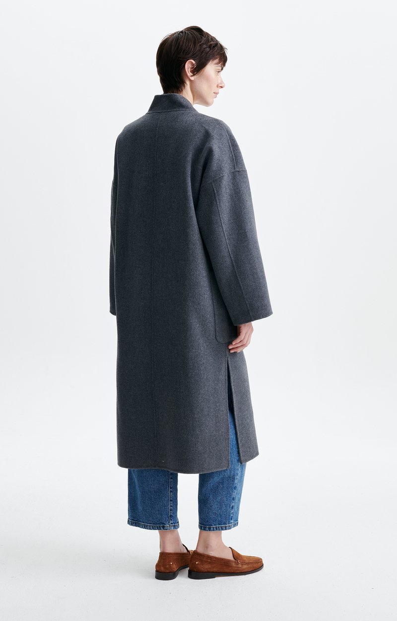 Manteau Long Bachir Laine Double Face, Cinture, Fentes Latt&eacute;rales VANESSA BRUNO