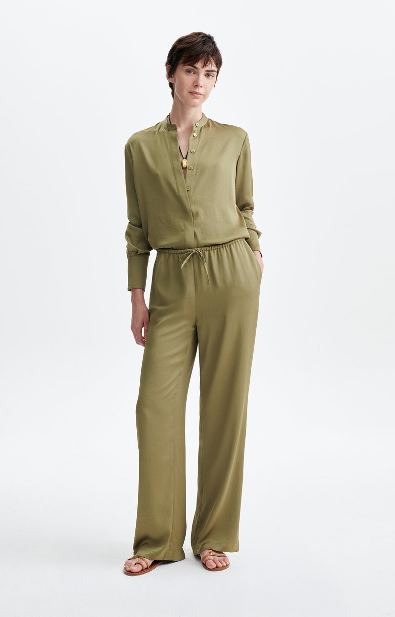 Pantalon Fluide Gliff Satin&eacute;, coupe droite, taille &eacute;lastiqu&eacute;e VANESSA BRUNO
