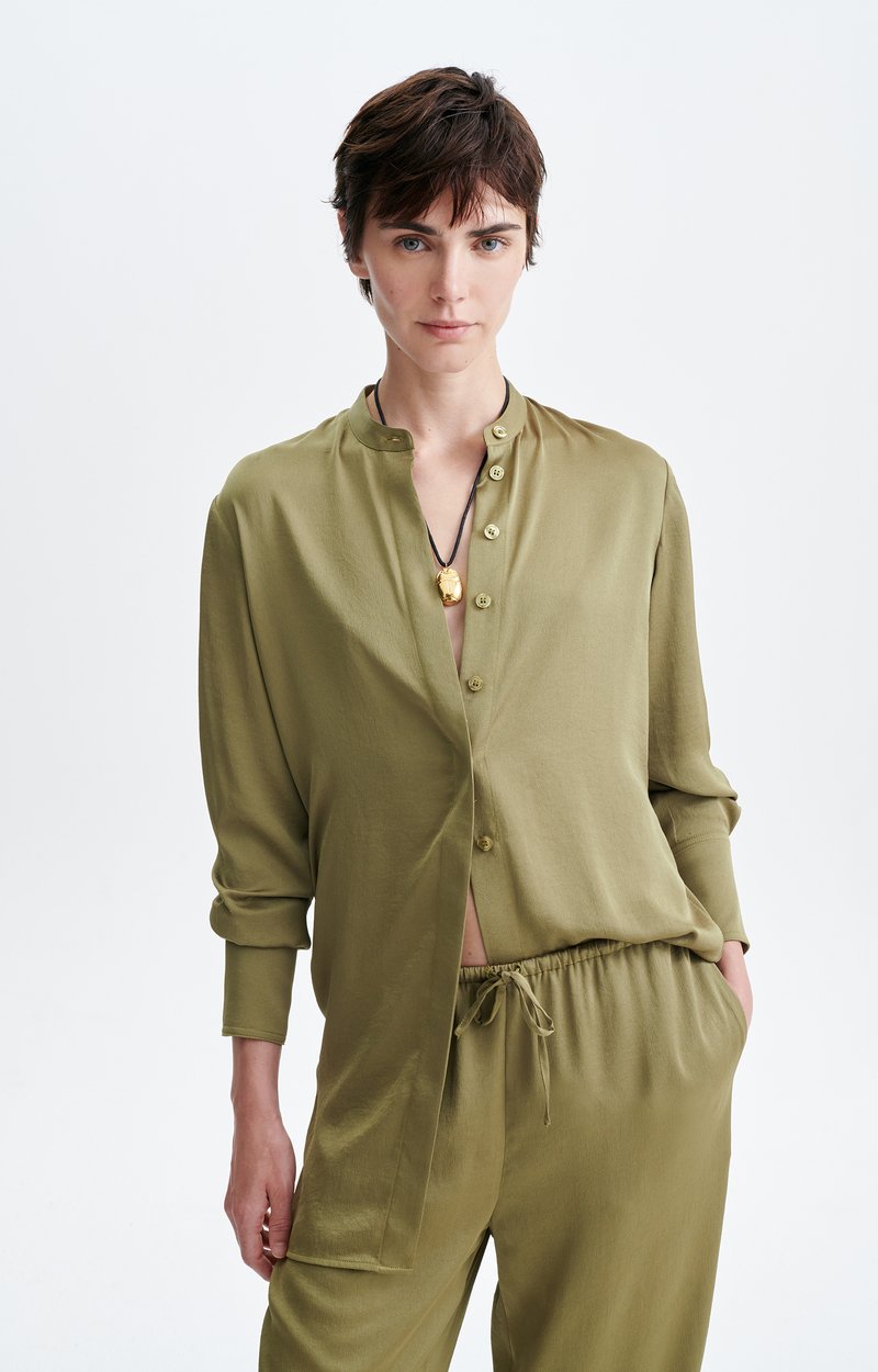 Chemise Satin Lav&eacute; Hanifa Satin lav&eacute;, col montant, coupe fluide VANESSA BRUNO