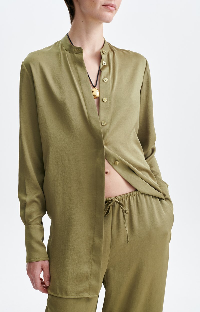 Chemise Satin Lav&eacute; Hanifa Satin lav&eacute;, col montant, coupe fluide VANESSA BRUNO