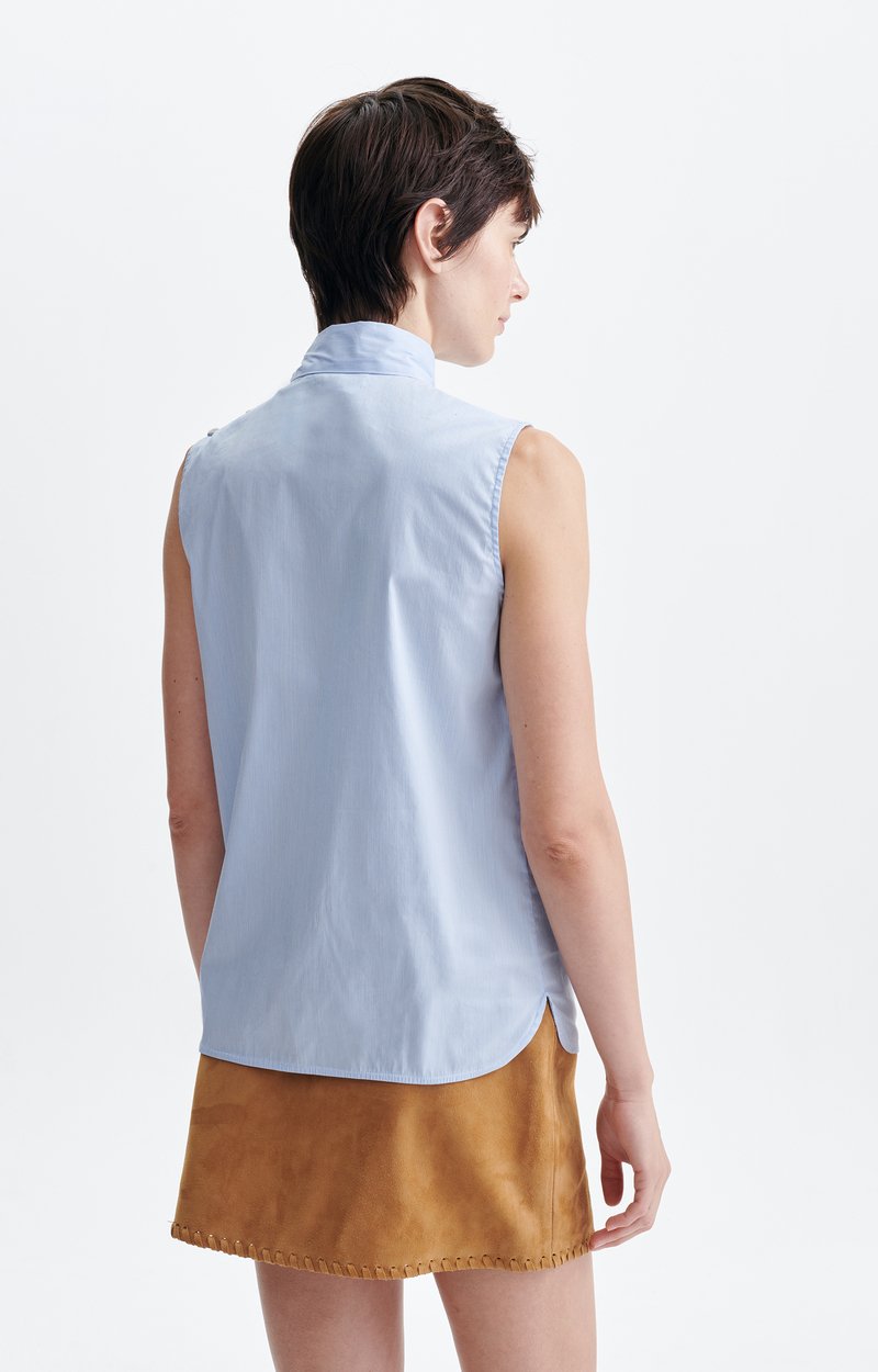 Blouse Sans Manches Hilly Coton, pintucks, col lacet, sans manches VANESSA BRUNO