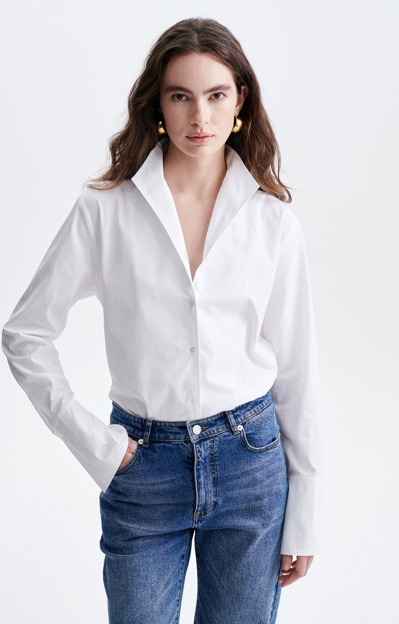 Chemise Hugo 100% coton, col ouvert, coupe oversize VANESSA BRUNO