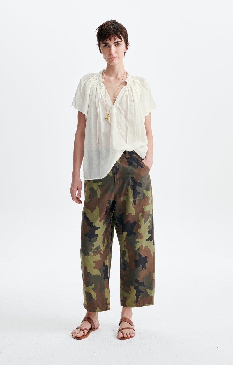 Blouse Brod&eacute;e Halisson Coton, broderies, encolure fronc&eacute;e lacet VANESSA BRUNO