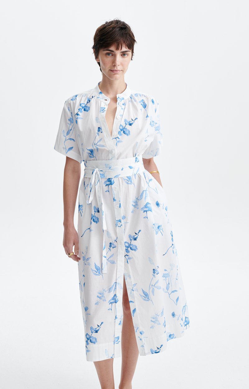 Robe Chemisier Florale Ghala Voile coton, imprim&eacute; floral, ceintur&eacute;e VANESSA BRUNO