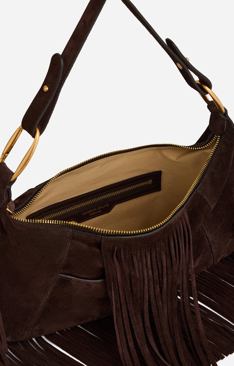 Sac Mathilde En Cuir Velours &Agrave; Franges En 100% cuir de vachette VANESSA BRUNO
