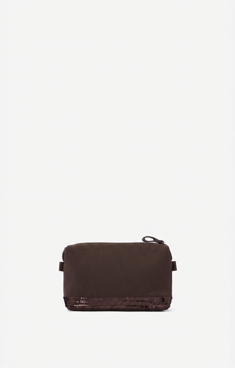 Petite Trousse Zipp&eacute;e En Toile Trousse en toile & sequins VANESSA BRUNO